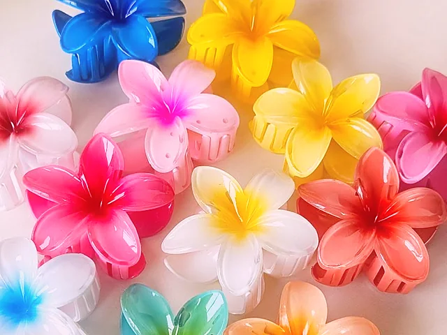 Pinzas para el cabello en forma de flor tropical